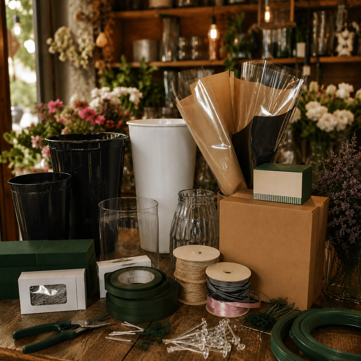 Fresh flower inventory prepared for wholesale customers